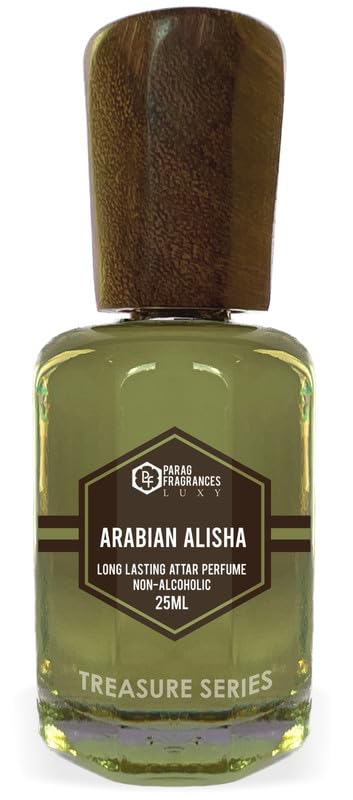 Parag Fragrances Arabian Alisha Attar 25Ml / Treasure Series/Natural & Long Lasting Fragrance/Attar Perfume/Ittar For Men/Non Alcoholic Attar For Pooja, Worship & Personal Perfume