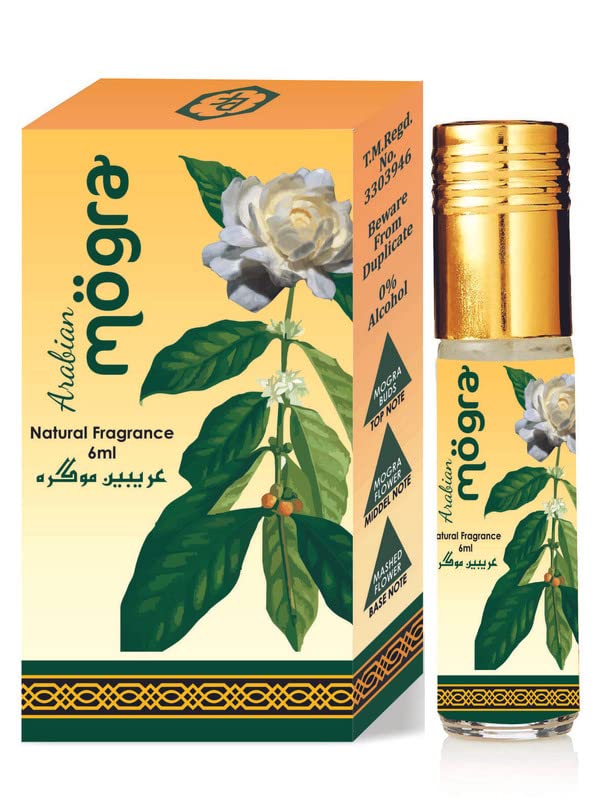 Parag Fragrances Arabian Mogra 6ml Attar Perfume Roll-on For Men and Women/Religious Use/Personal Fragrance/Real Mogra Full Attar