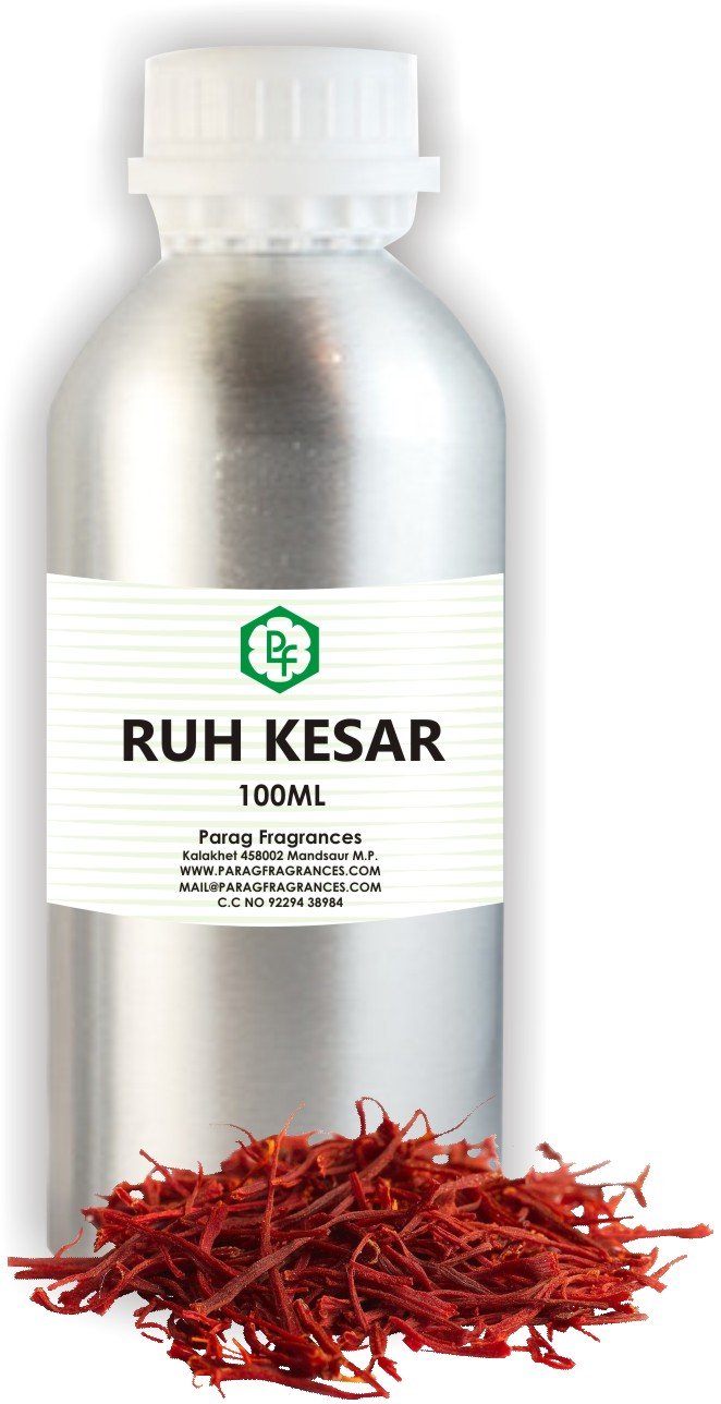 ATTAR KESAR (SAFFRON/ZAFRAN) 100ML FREE FROM ALCOHOL BEST ATTAR SERIES OF PARAG FRAGRANCES PREMIUM QUALITY ATTARS (KESAR)