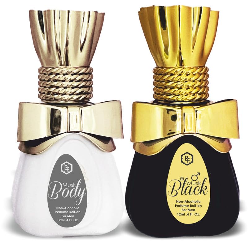 Parag Fragrances Body Musk 12ml & Black Musk Perfume Combo Offer Pack/Natural and Long Lasting Fragrance
