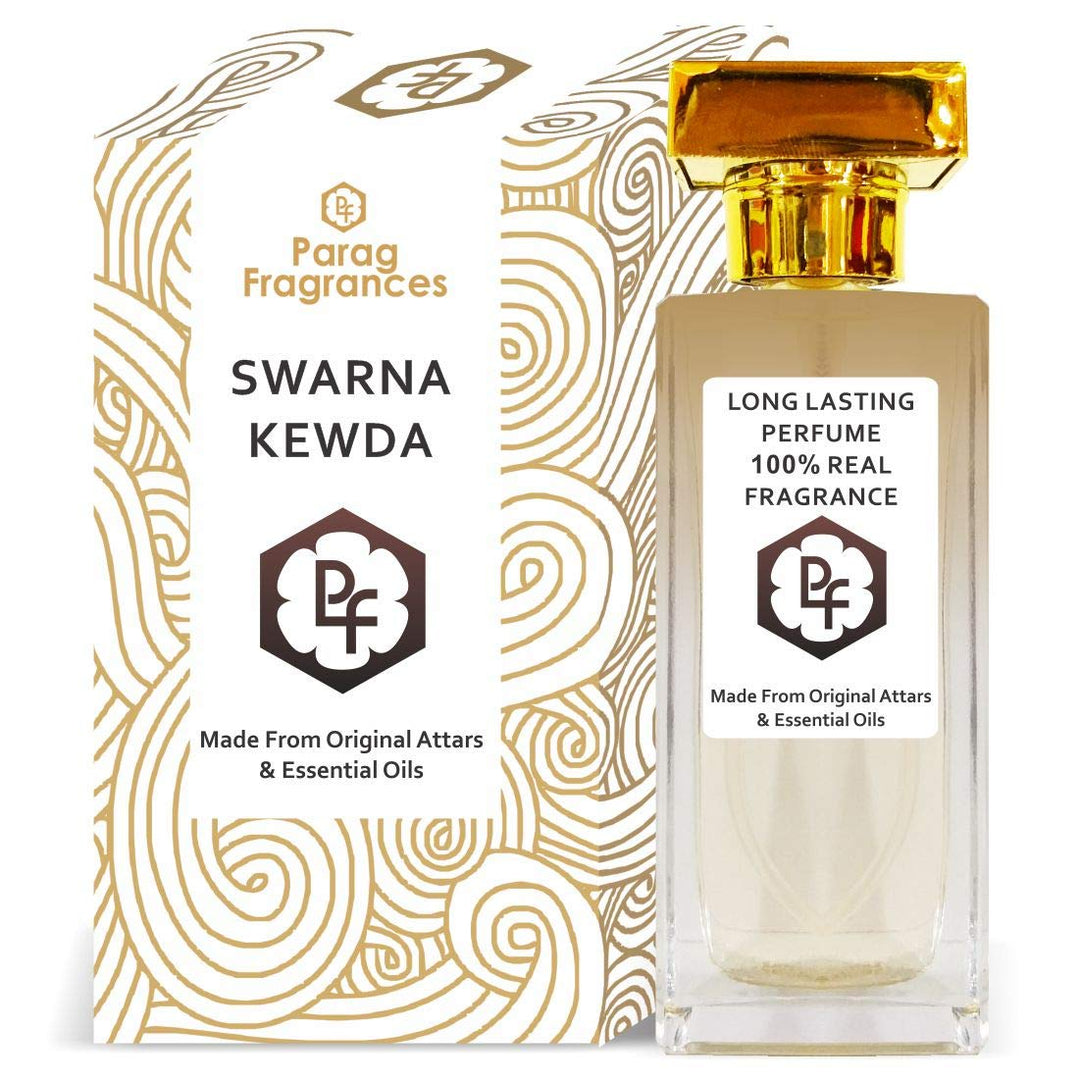 Parag Fragrances Swarna Kewda Eau De Perfume 60ml (Unisex) Long Lasting Perfume With Imported Crystal Glass Bottle