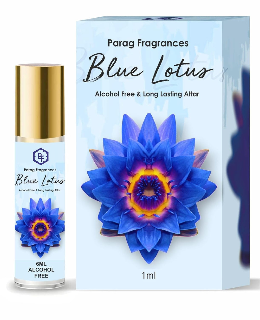 Parag Fragrances Alcohol Free & Long Lasting Attar Perfume Roll-On 6ml (Blue Kamal)