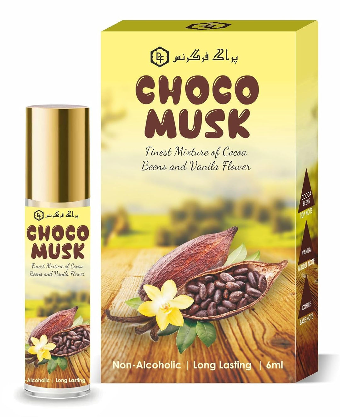 Parag Fragrances Alcohol Free & Long Lasting Attar Perfume Roll-On 6ml (Choco Musk)