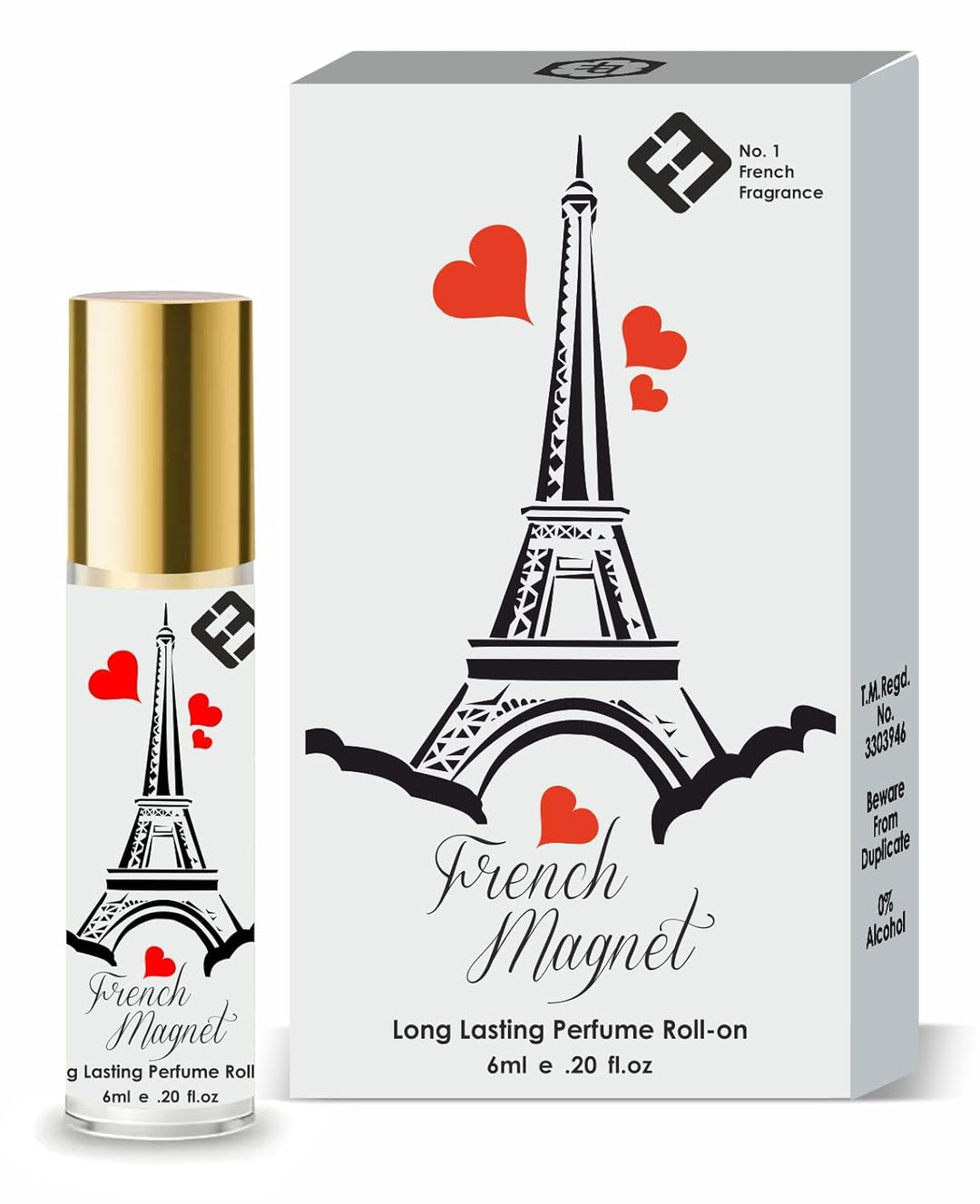 Parag Fragrances Alcohol Free & Long Lasting Attar Perfume Roll-On 6ml (French Magnet)
