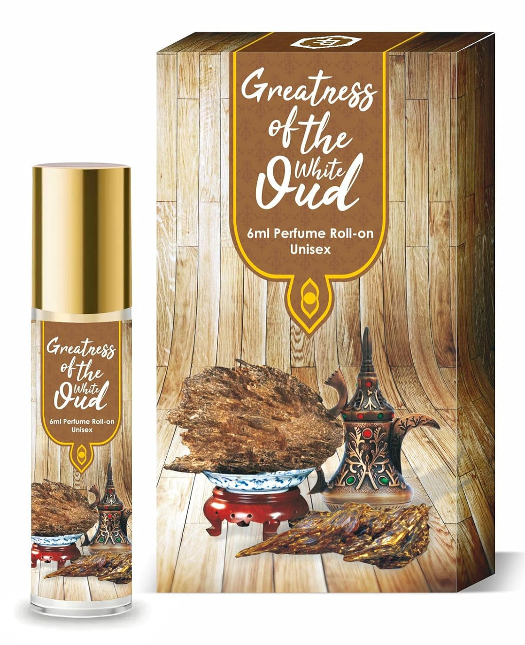 Parag Fragrances Alcohol Free & Long Lasting Attar Perfume Roll-On 6ml (Greatness of White Oud)