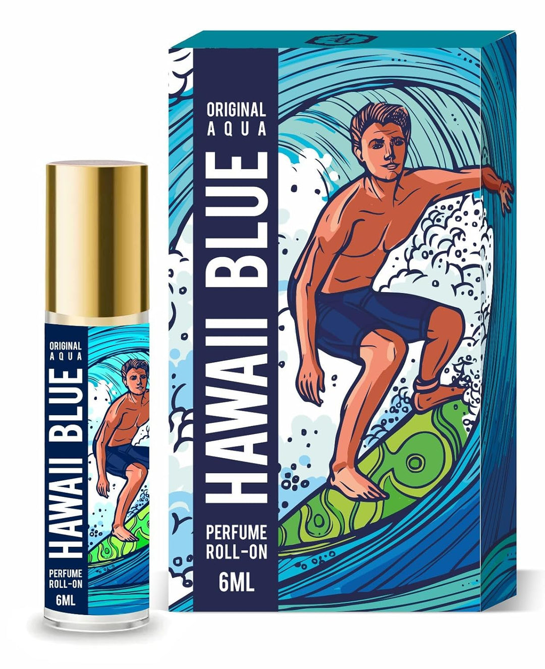 Parag Fragrances Alcohol Free & Long Lasting Attar Perfume Roll-On 6ml (Hawaii Blue)