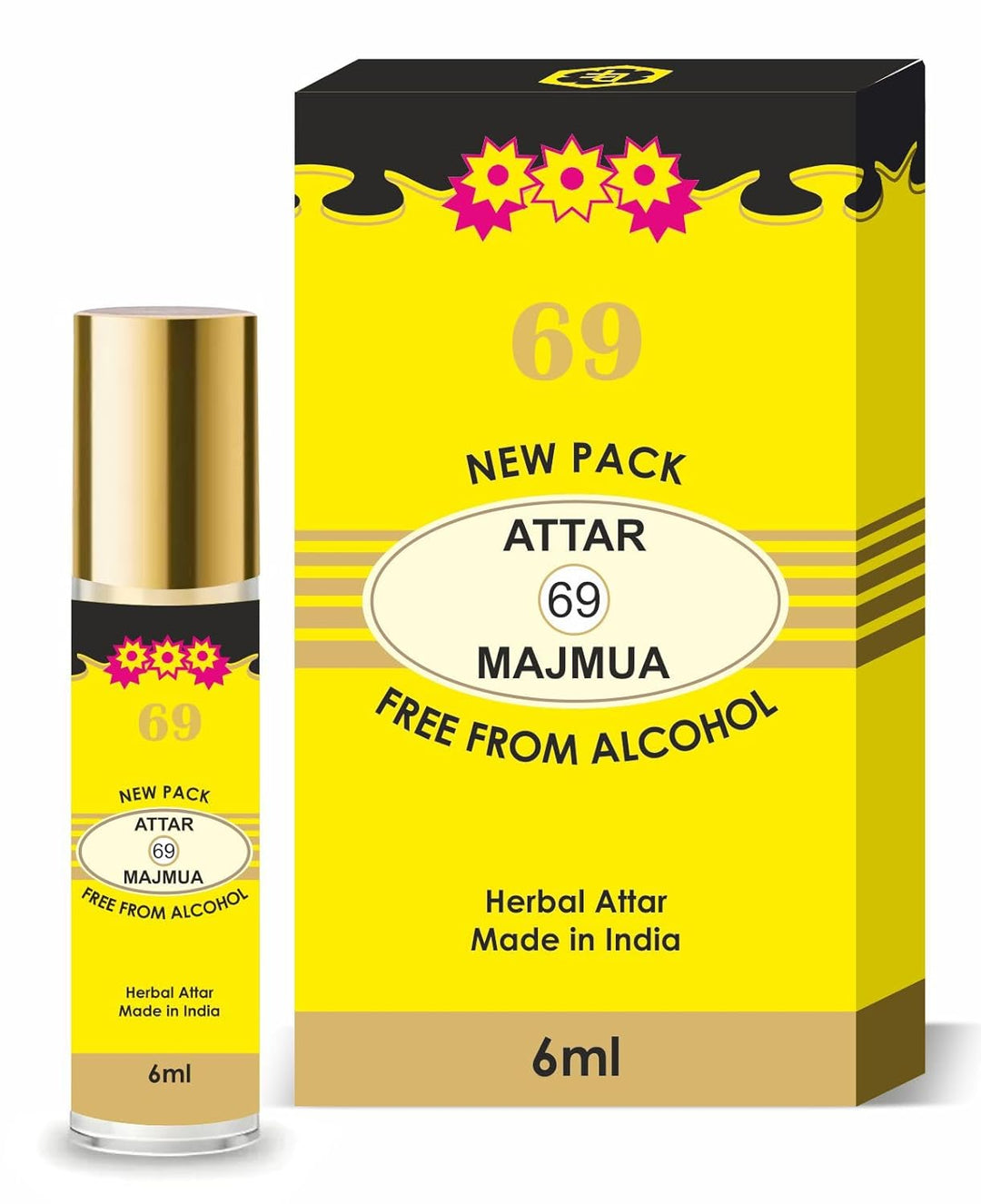 Parag Fragrances Alcohol Free & Long Lasting Attar Perfume Roll-On 6ml (Majmua 69)