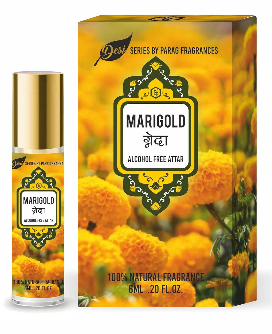 Parag Fragrances Desi Series Attars (6ml, Genda/Marigold)