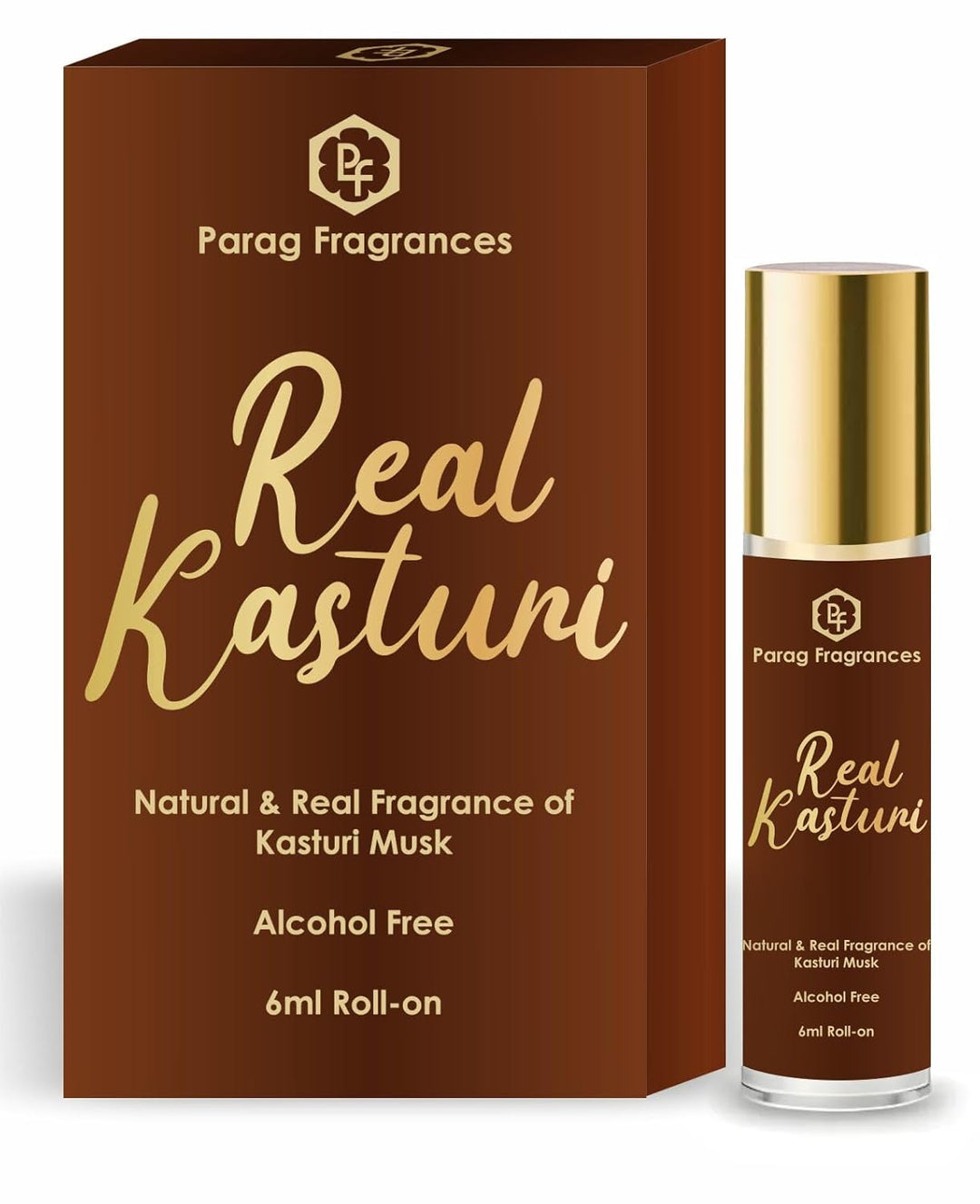 Parag Fragrances Alcohol Free & Long Lasting Attar Perfume Roll-On 6ml (Real Kasturi)