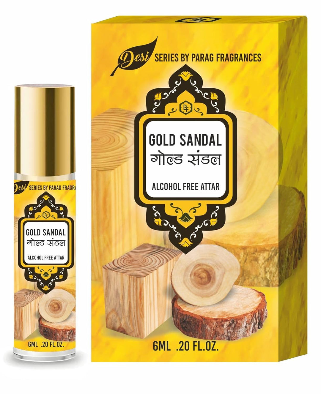 Parag Fragrances Desi Series Attars (6ml, Gold Sandal)
