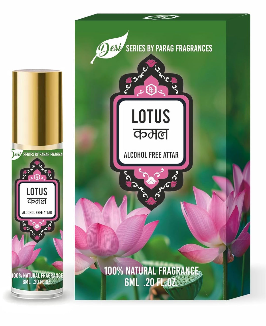 Parag Fragrances Desi Series Attars (6ml, Kamal/Lotus)