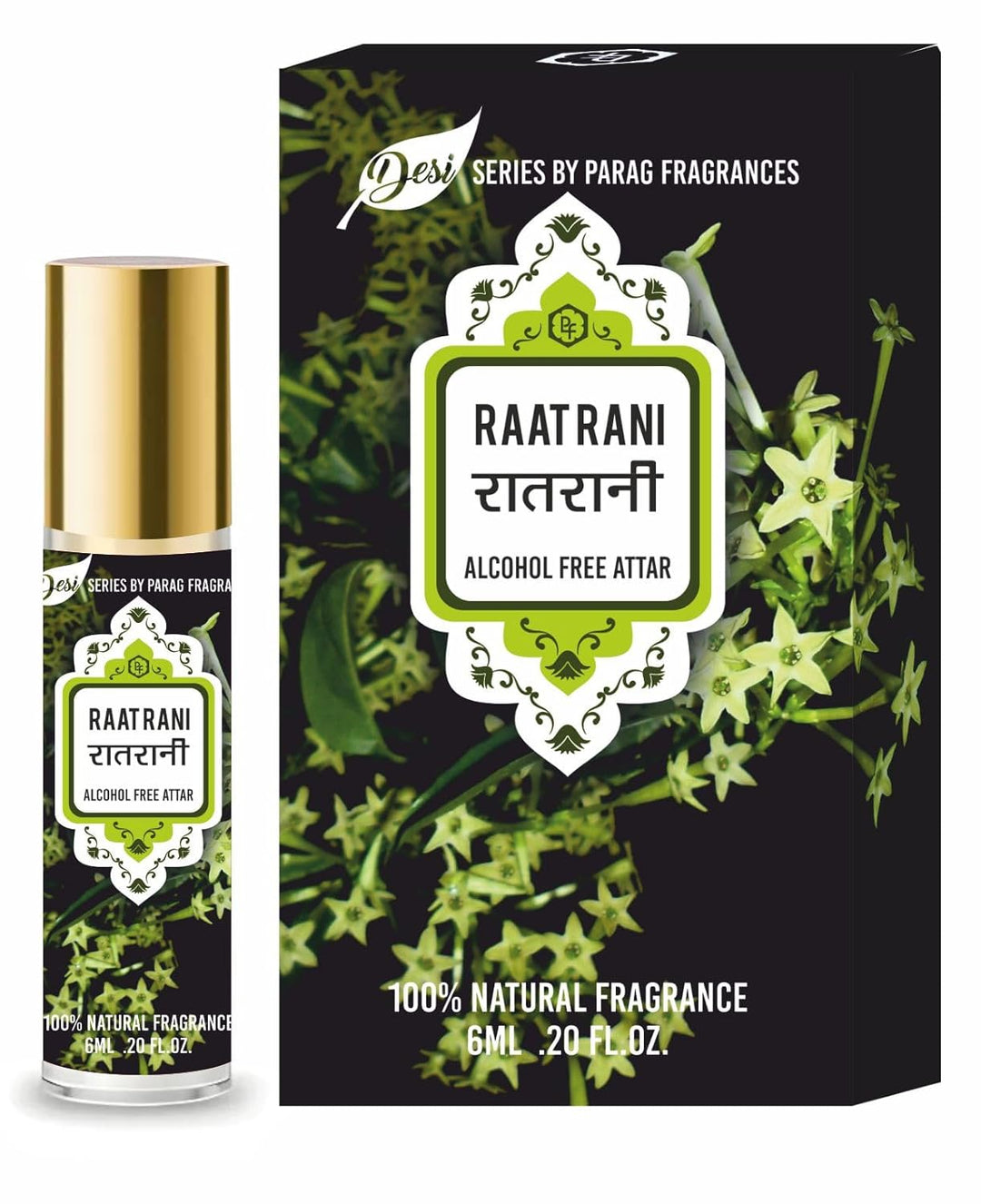 Parag Fragrances Desi Series Attars (6ml, Raatrani/Night Queen)