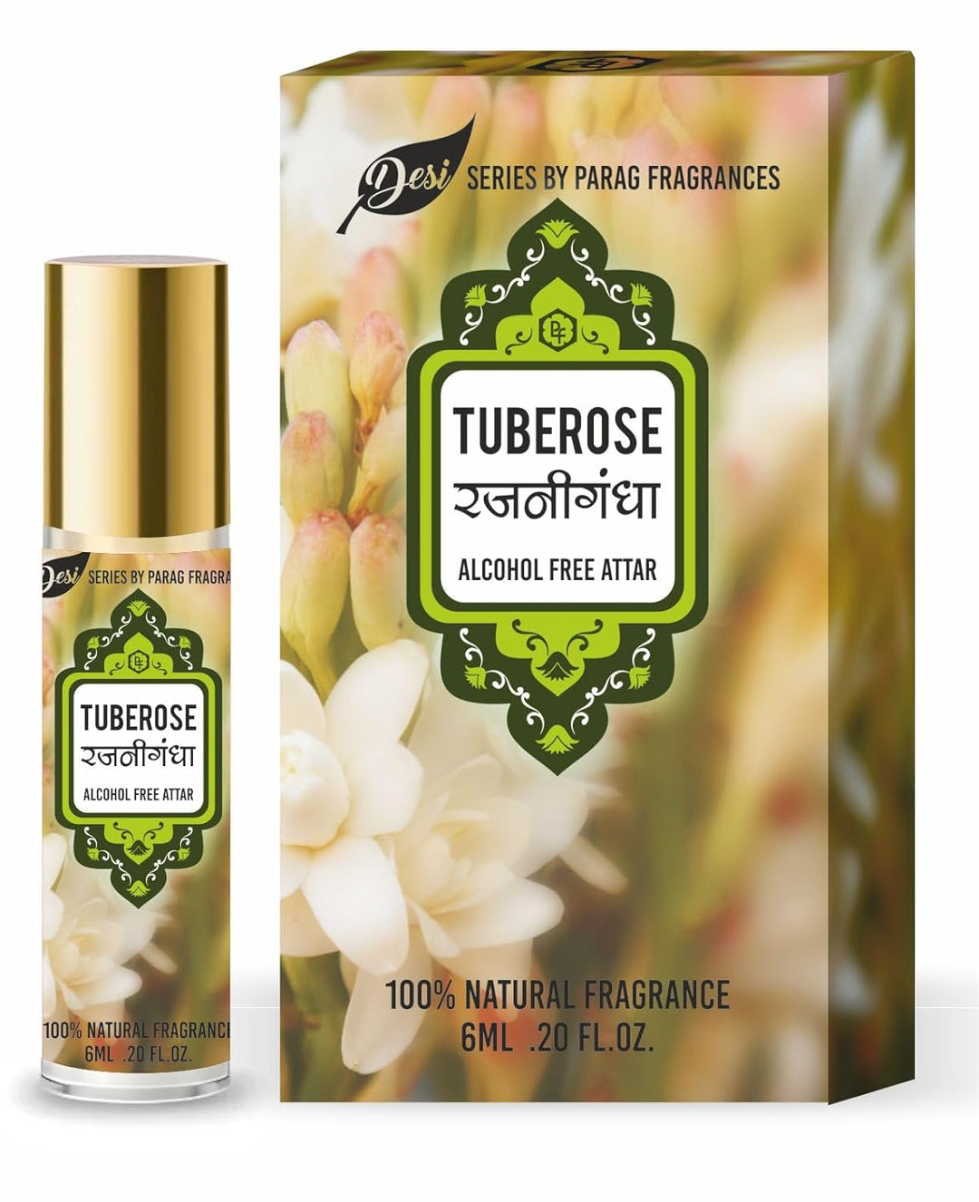 Parag Fragrances Desi Series Attars (6ml, Rajnigandha/Tuberose)