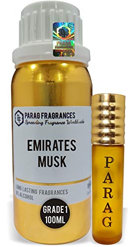 Parag Fragrances 100Ml Natural Attar With Empty Fancy Bottles Alcohol Free Grade 1 Attar/Perfume Oil/Essential Oil For Clothes Religious Use & Cosmetics Making