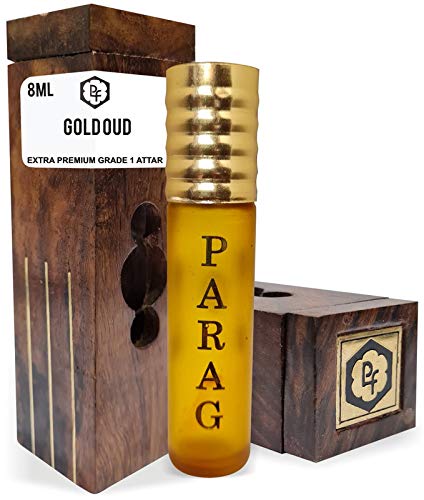Parag Fragrances Gold Oud Attar (Grade 1 & Bhapka Processed) With Hand Crafted Wooden