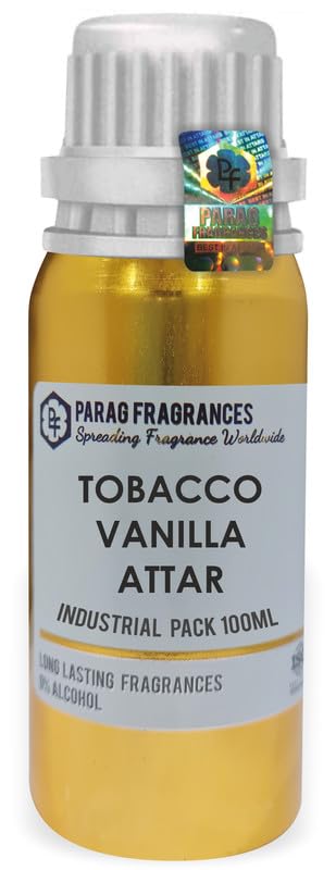 Parag Fragrances Tobacco Vanilla 100Ml (Wholesale Pack/Industrial Pack Attar) Grade-1 Quality / 0% Alcohol & Extremly Long Lasting Attar Perfume For Personal & Religious Use