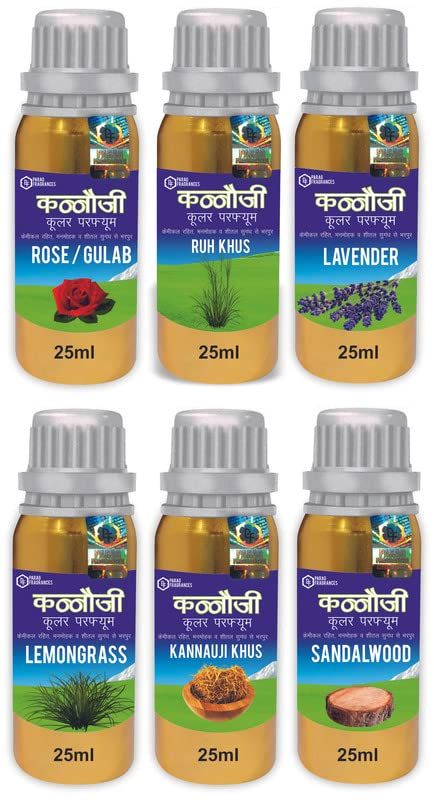 Parag Fragrances 3 in 1 Cooler Perfume Offer Pack (Gulab, Lavender, Ruh Khus) 25ml x 3pc Total 75ml / Kannauji Cooler Perfume/Cooler Scent/Cooler Attar For Water Cooler