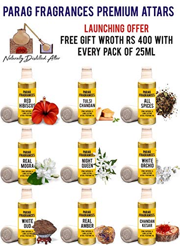 Parag Fragrances Long Lasting, Non-Alcoholic & Grade-1 Attar 25ml (Kesar Chandan)