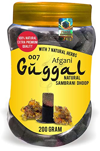 Parag Fragrances 007 Guggal Sambrani Dhoop 200 Gram (with Herbs) /Guggal Dhoop Sticks for Hawan, Dhoop, Prayer and Religious Use