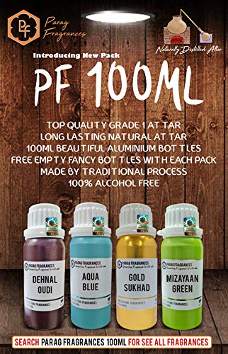 Parag Fragrances 100Ml Natural Attar With Empty Fancy Bottles Alcohol Free Grade 1 Attar/Perfume Oil/Essential Oil For Clothes Religious Use & Cosmetics Making
