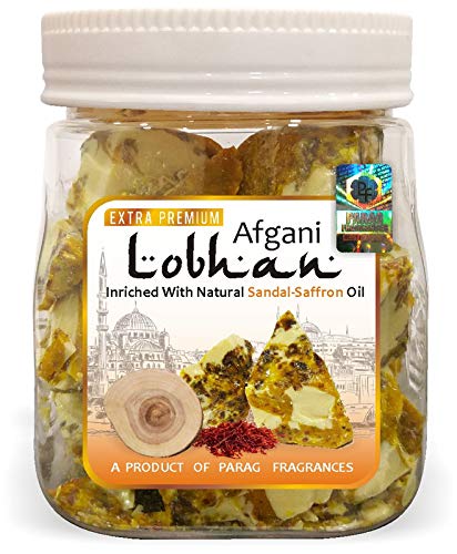 Parag Fragrances loban with Saffron-Sandal oil 250gm Natural Loban for Dhoop and Hawan/Natural Loban