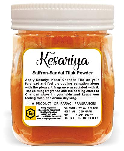 Parag Fragrances Kesariya Ashtgandha Kumkum Tilak Powder 300gm (Kesar-Chandan Tilak Powder Ashtgandha Powder for Tilak and Religious Use