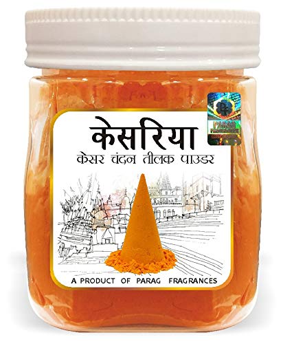 Parag Fragrances Kesariya Ashtgandha Kumkum Tilak Powder 300gm (Kesar-Chandan Tilak Powder Ashtgandha Powder for Tilak and Religious Use