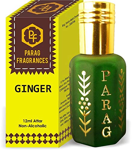 Parag Fragrances Ginger Attar 1 Tola / 12ml (Crystal Series) (Limited Time Launching Offer Pack) Natural Distiled Attar/Alcohol Free Attar/Long Lasting Attar