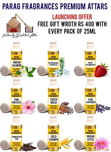 Parag Fragrances Long Lasting, Non-Alcoholic & Grade-1 Attar 25ml (Kesar Chandan)