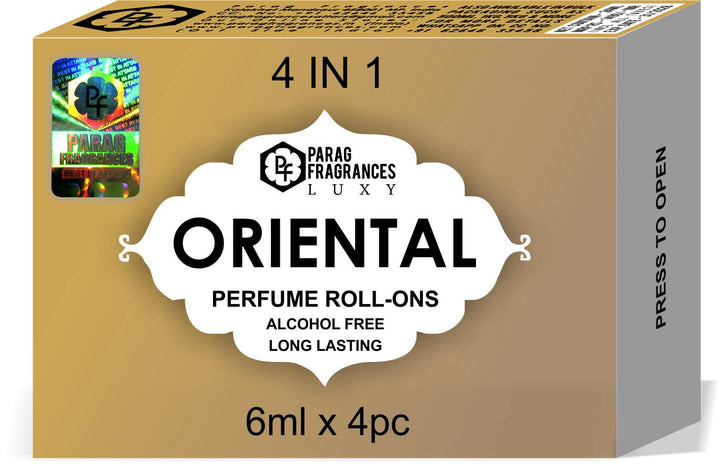Parag Fragrances Top Attars Collection of India/Alcohol Free Attar Gift Pack