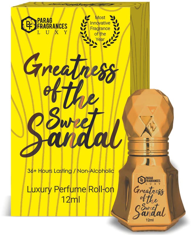 Parag Fragrances Greatness Luxury Attars Series / 12ml Extreme Long Lasting Attar Perfume Roll-on (Sweet Sandal)