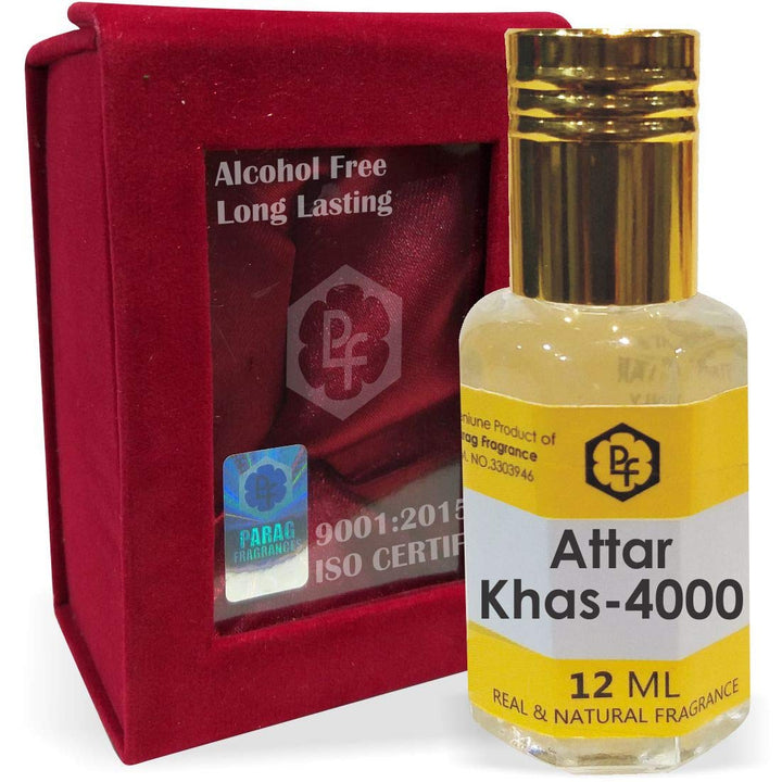 Parag Fragrances Khas-4000 Attar 12ml With Precious Gift Pack|Best Attar For Man|Long Lasting Attar|Ittar|Attar|Perfume|Fragrance Oil|Gift For Man Also Available in 25ml/100ml/500ml