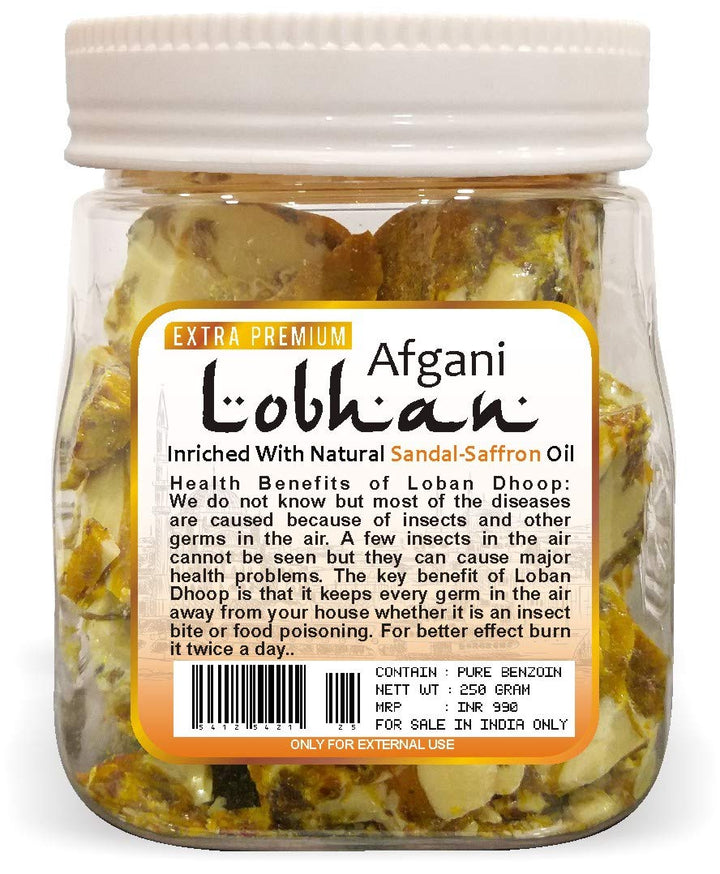 Parag Fragrances loban with Saffron-Sandal oil 250gm Natural Loban for Dhoop and Hawan/Natural Loban