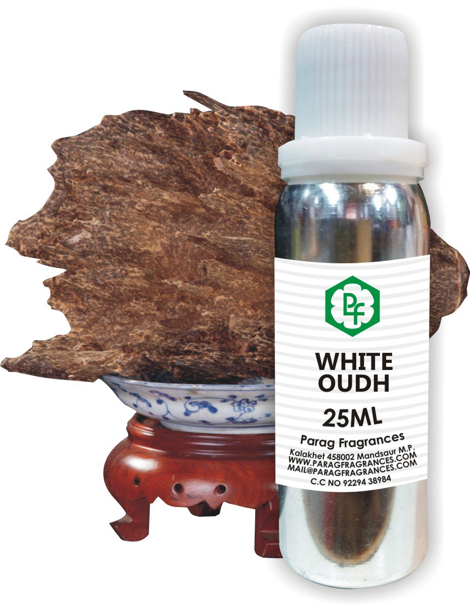 Parag Fragrances WHITE OUD 25 ML, Real and Long Lasting Attar, 0% Alcohol,Best Attar For Man