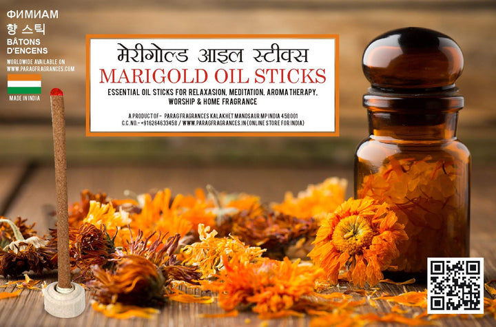 Parag Fragrances Marigold Essential Oil Dhoop Sticks 220 Gram