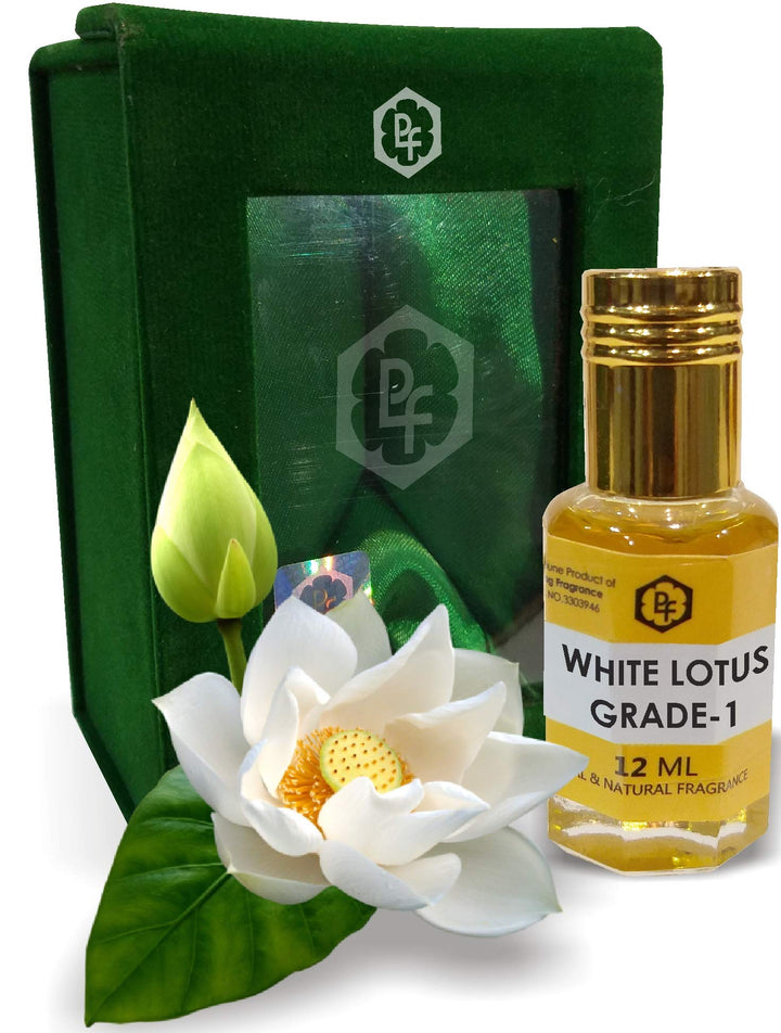 Parag Fragrances White Lotus Attar 12ml (Real & Natural Attar) Best Attar For Worship, 0% Alcohol, Real & Natural, 100% Pure & Undiluted
