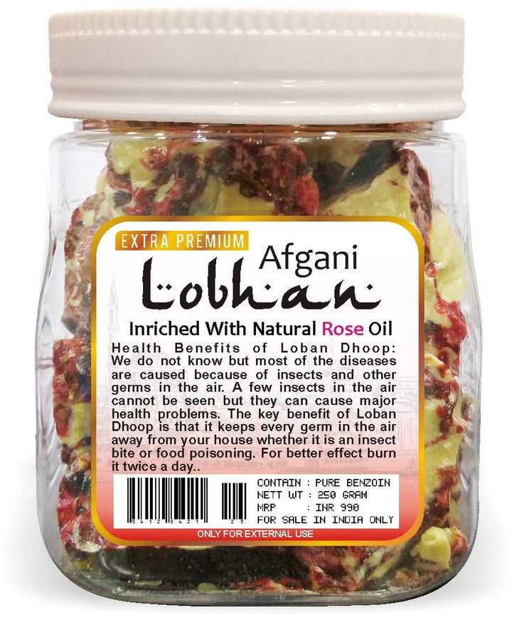 Parag Fragrances loban with Rose oil 250gm Natural Loban for Dhoop and Hawan/Natural Loban