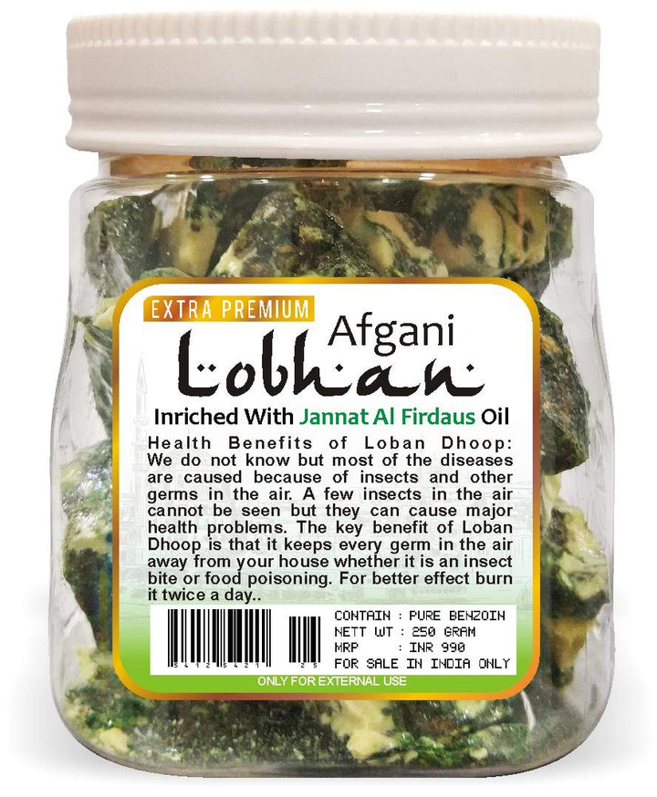 Parag fragrances loban with Jannat al Firdaus oil 250gm/Natural for Dhoop and Hawan