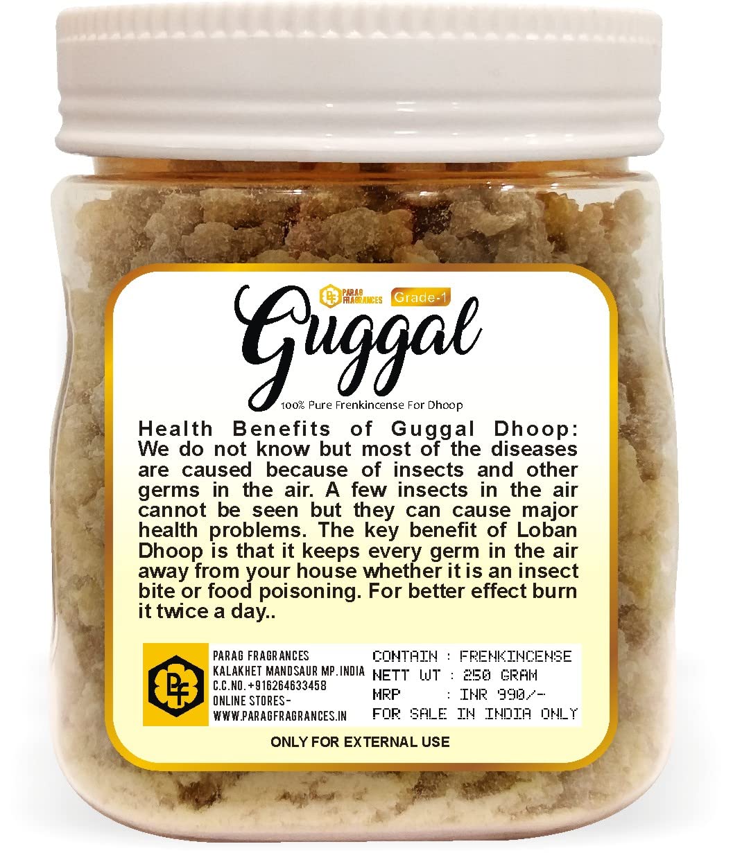 Parag Fragrances Grade 1 Guggal for Dhoop/Grade 1 Frenkincense for Dhoop 100% Natural Resin