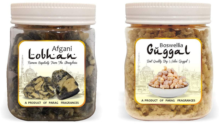 Parag Fragrances Combo Pack of Afgani Loban & Boswelli Guggal 250gm Each (500gm) Natural Guggal for Dhoop and Hawan