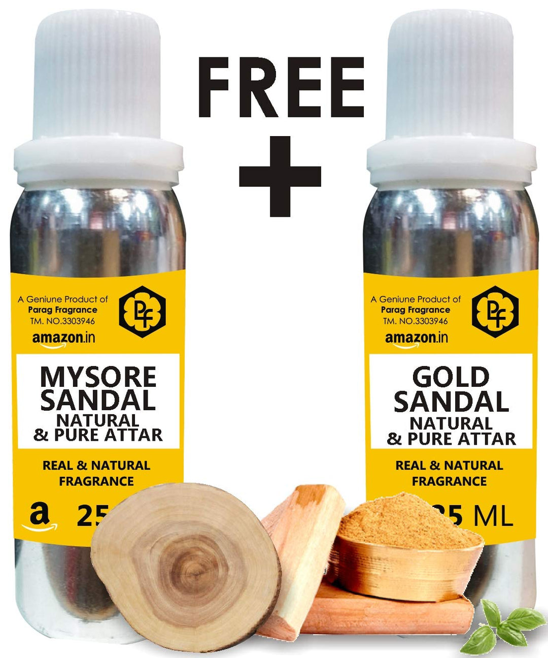 Parag Fragrances Mysore Sandal 25ml Attar & Get Gold Sandal 25ml Attar Free