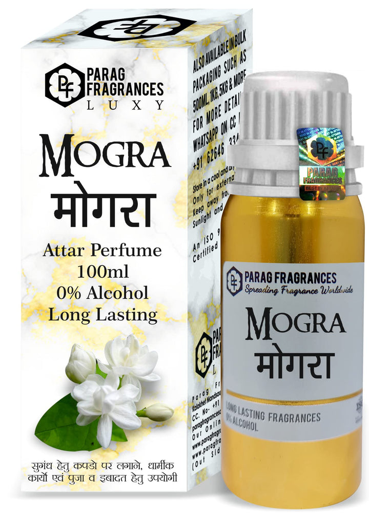 Parag Fragrances Mogra Attar 100Ml Grade 1 Attar/Itra/Perfume Oil For Worship & Fragrance/Perfume Oil/Natural & Pure Attar Perfume