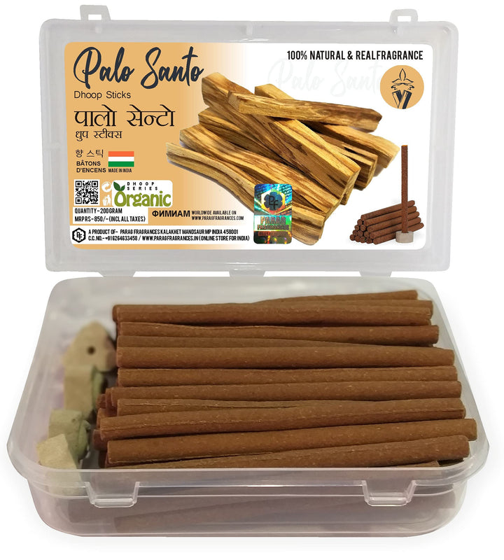 Parag Fragrances Organic Series Natural Dhoop Sticks 200 Grams (4 in 1)