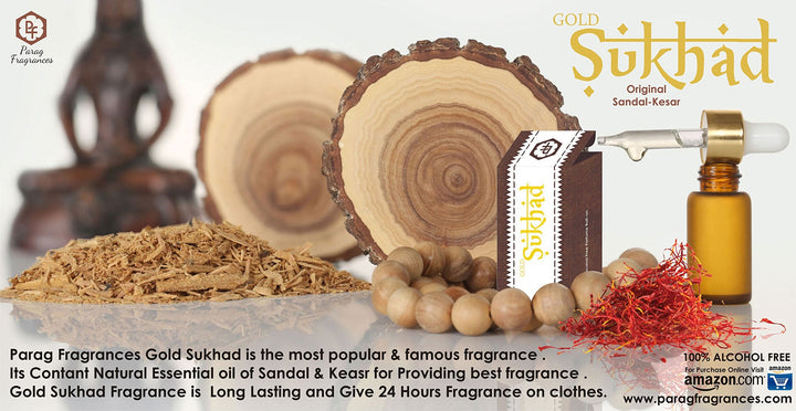 Parag fragrances Sukhad Sandal Kesar Attar, 6ml