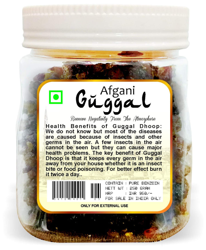 Parag fragrances Afghani Guggal (Pure, Natural and Grade 1) Guggal/Gugal/Guggul/Commiphora Mukul Guggal for Dhoop, Dhuni or Hawan (250gm)