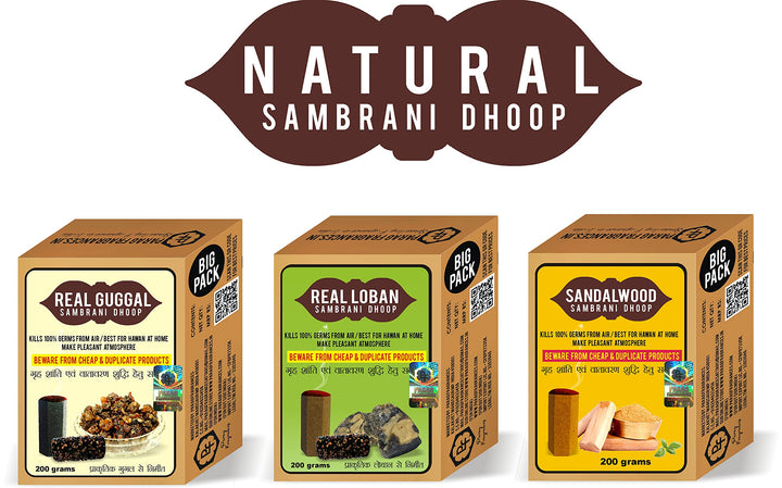 Parag Fragrances Guggal Sambrani Dhoop 200Gm Made with Natural Guggal Powder and 15 Different Herbs for Meditation, Fragrance, Air Purification and Religious Use