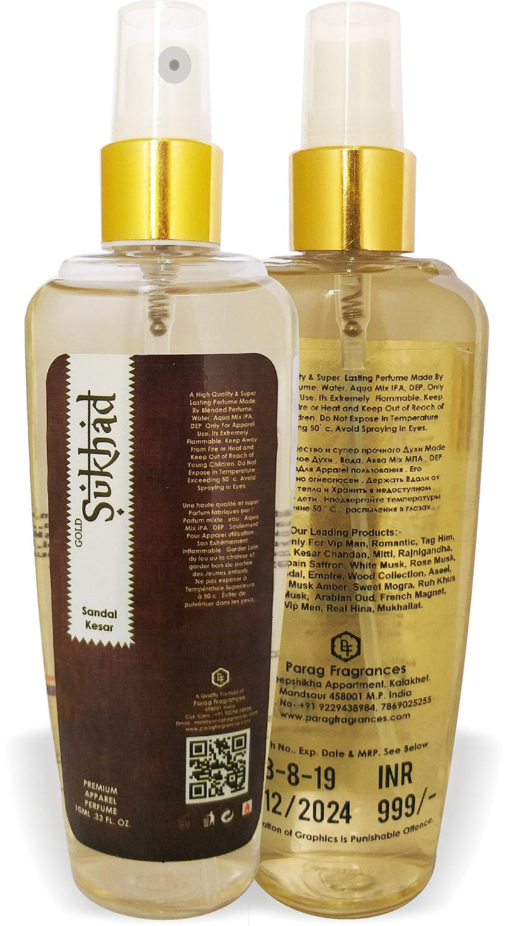 Parag Fragrances Sukhad Attar Spray 100ml (Kesar-Chandan) Most Famous/Popular Perfume of Parag Fragrances, Best Perfume Long Lasting Spray For Men & Women