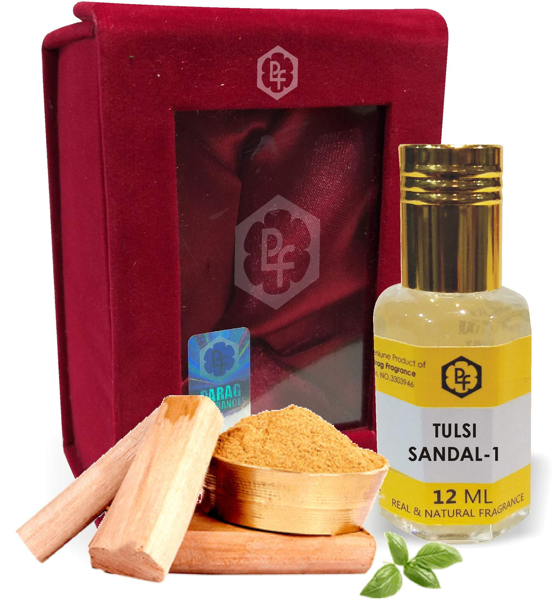 Parag Fragrances TULSI SANDAL- 12ML Real & Natural Attar, Best Attar For Man and Woman, 100% Alcohol Free & Long Lasting Attar