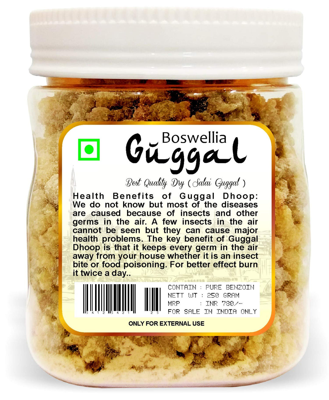 Parag Fragrances Boswelli Guggal (Non-Edible) Only for Hawan Guggal/Commiphora Gugal for Dhoop, Dhuni or Hawan (250gm)