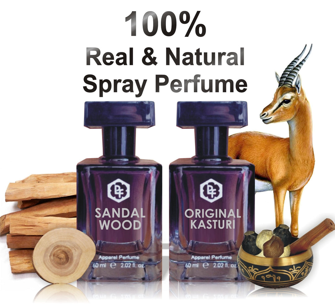 Parag fragrances Sandalwood Attar with Kasturi Spray for Men, 60ml